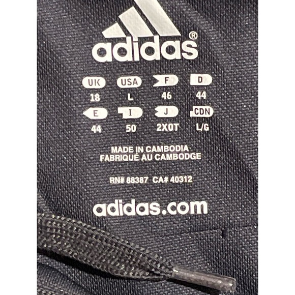 Adidas Running Track‎ Shorts Black Sz L  Lined With Drawstring Small Hole - Picture 5 of 5